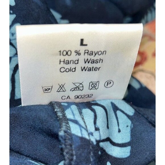 VTG Jalan Jalan Sz LARGE Batik Rayon Maxi Dress L/S Modest Y2K 90s Button Up EUC - Picture 10 of 10